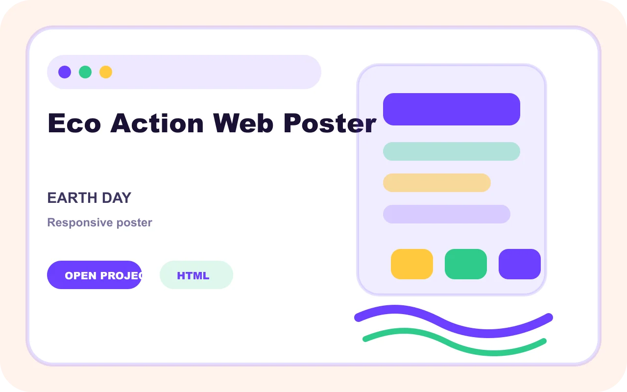Eco Action Web Poster project preview